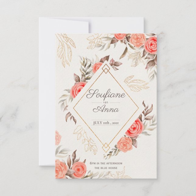 modelo de convite de noivado (Frente)