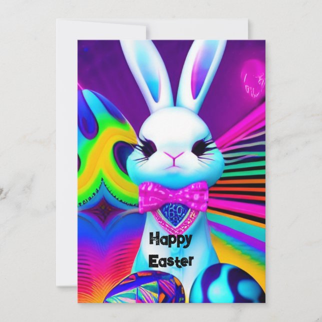 Modelo de convite do Coelho de Páscoa (Frente)