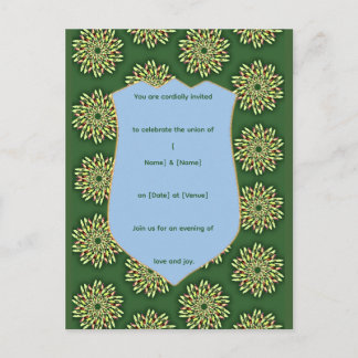 Modelo de Convite Floral Elegante com Escudo