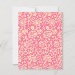 Modelo de Convite Floral Rosa William Morris