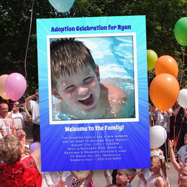 Modelo de Convite Fotográfico do Partido de Adoção (Criador carregado)