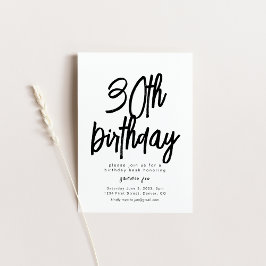 Modelo de Convite para aniversário de 30 anos Simp