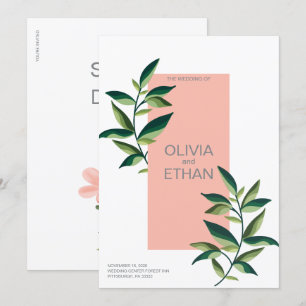 Modelo de Convite para Casamento Minimalista e Ele