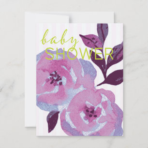 Modelo de Convite para Chá de fraldas Elegante