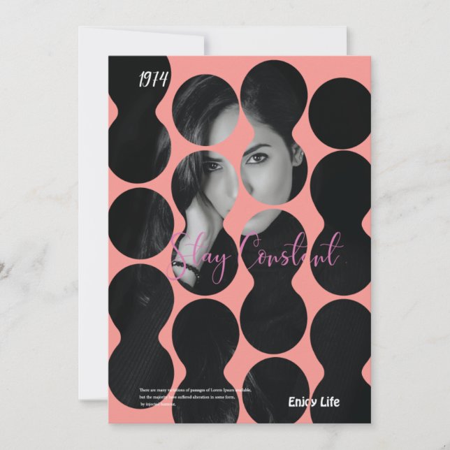 Modelo de convite para cobrir Na moda de bolhas (Frente)