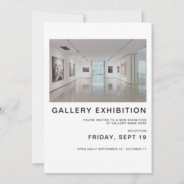 Modelo de Convite para Exibição da Galeria de Grup (Frente)