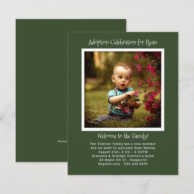 Modelo de Convite para Fotografia do Festa de Adoç (Frente/Verso)