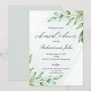 Modelo de Convite para Jantar de Rehearsal IRINA, 