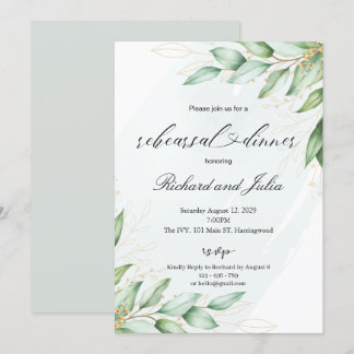 Modelo de Convite para Jantar de Rehearsal IRINA, 