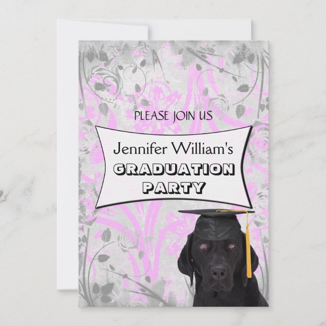 modelo de Convite para Labrador Retriever (Frente)