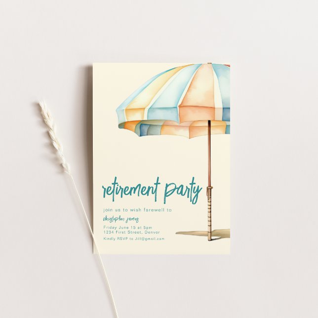 Modelo de Convite para Tema de Praia de Reforma (Criador carregado)