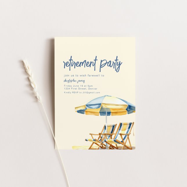 Modelo de Convite para Tema de Praia de Reforma (Criador carregado)