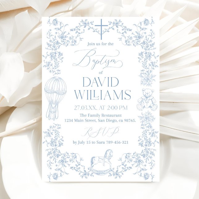 Modelo de Convite para Todos os Toile Boy Azul (Criador carregado)