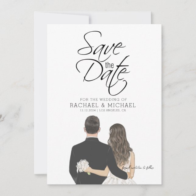 Modelo de Convite Save the Date (Frente)