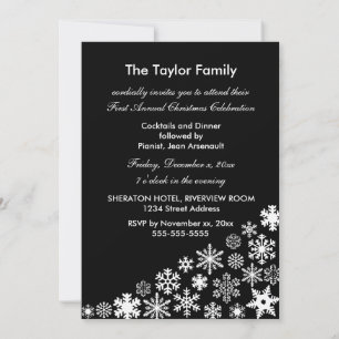 Modelo de Convite White Snowflakes 5x7