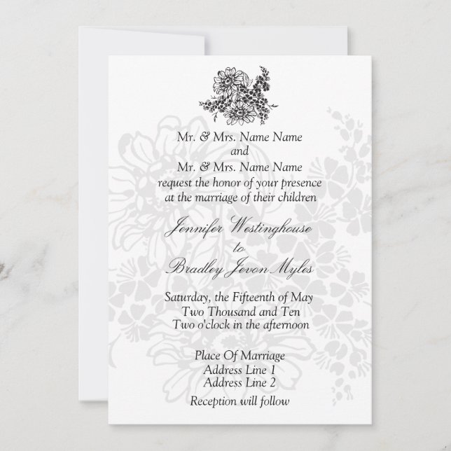 Modelo de Convites de Casamento (Frente)