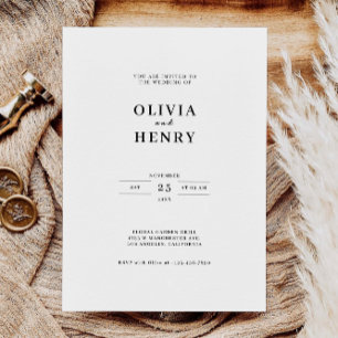 Modelo de Convites de casamento minimalista