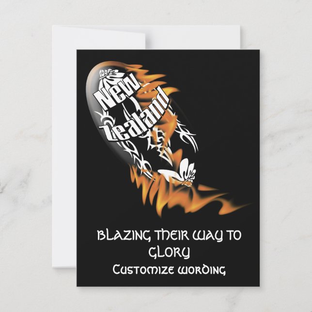 modelo de convites para rugby da Nova Zelândia (Frente)