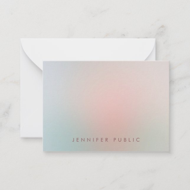 Modelo de Cor Elegante Simples Monograma (Frente)