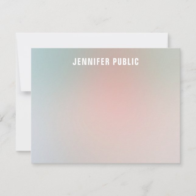 Modelo de Cores Elegantes de Script Monograma Pers (Frente)