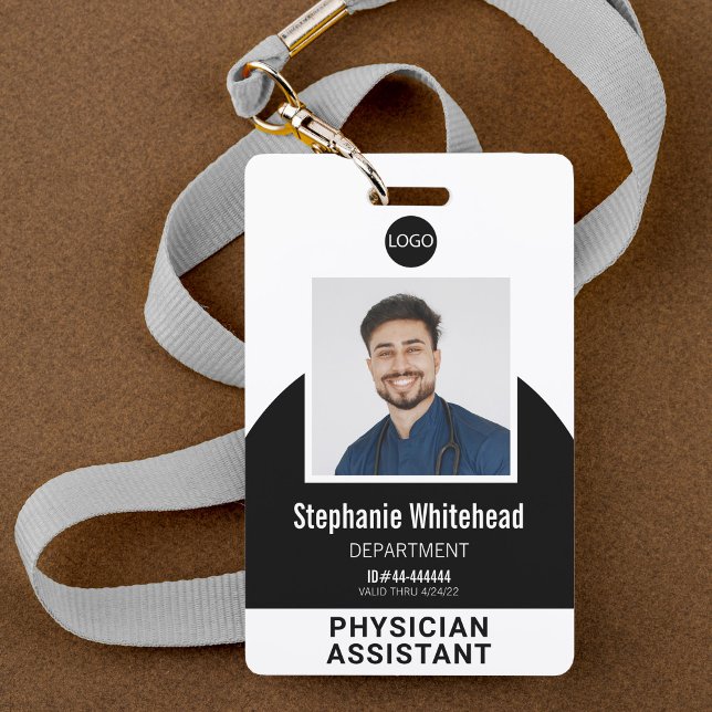 Modelo de crachá de funcionário com foto, nome e I (Your photo ID employee badge is not just an identification tool, but a powerful communication medium)