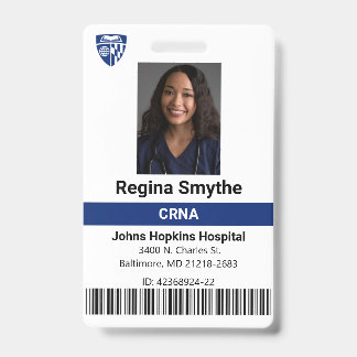 Modelo de Crachá de ID Médico do Hospital Personal