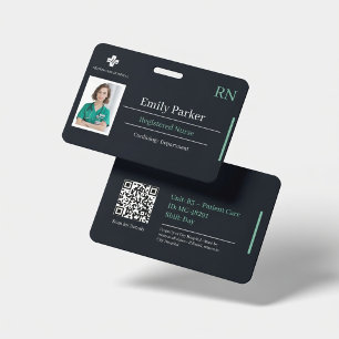 Modelo de Crachá de ID Personalizado de ENF   Enfe