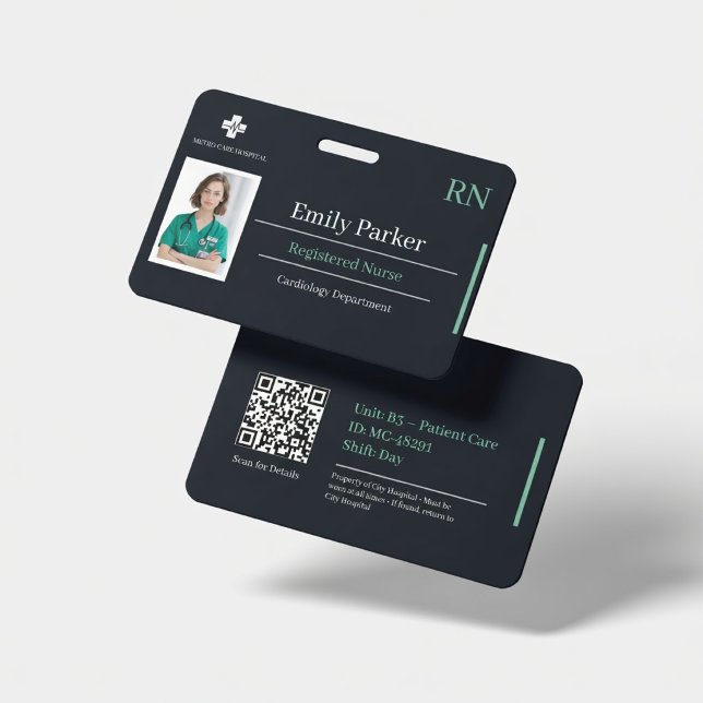 Modelo de Crachá de ID Personalizado de ENF | Enfe (Criador carregado)