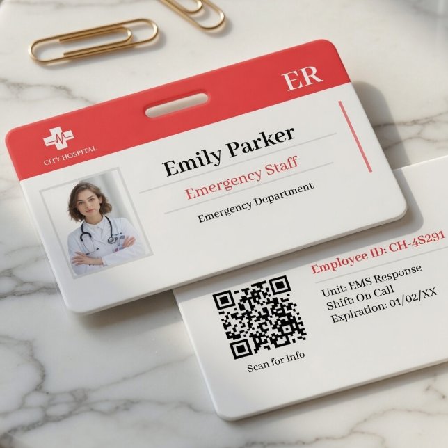 Modelo de Crachá de ID Personalizado para Sala de  (Criador carregado)