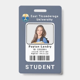 Modelo de Crachá de Identificação de Estudante Uni