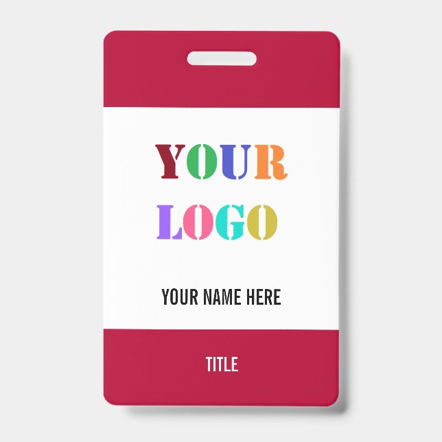 Modelo de Crachá Personalizado com o Nome da Sua E (Frente)