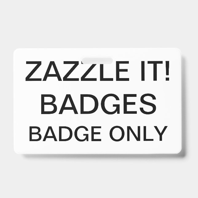 Modelo de Crachá Personalizado em Branco (Frente)