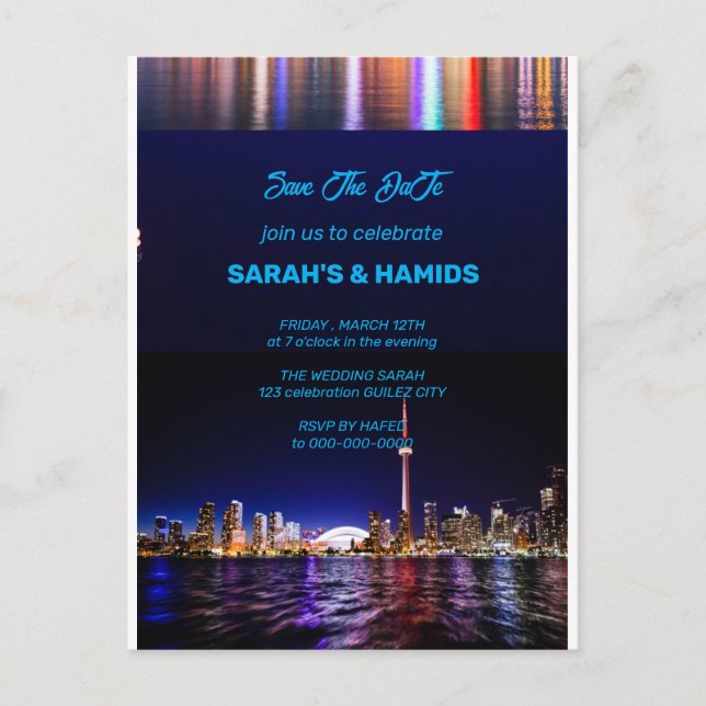 Modelo de Data de Salvamento de TORONTO, Cartão Po (Frente)