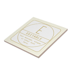 Modelo de design retro-moderno editável dourado e 