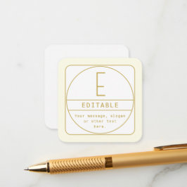 Modelo de design retro-moderno editável dourado e 