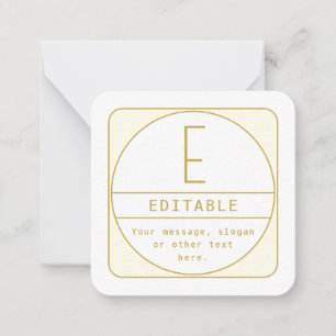 Modelo de design retro-moderno editável dourado e