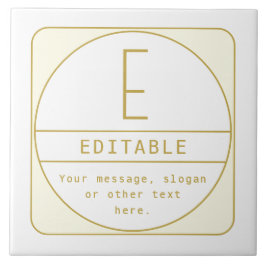 Modelo de design retro-moderno editável dourado e