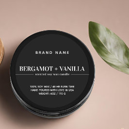 Modelo de embalagem de etiqueta de vela moderna