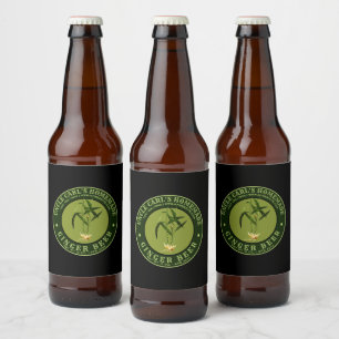 Modelo de etiqueta de cerveja de ginger de fabrico