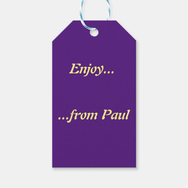 Modelo de Etiqueta de Presente (Frente)