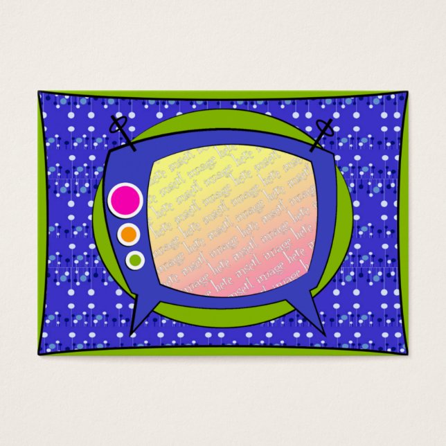 Modelo de Etiqueta de Presente - TV Retroativa (Frente)