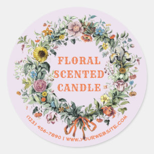 Modelo de etiqueta de velas fluorescente de cor fl