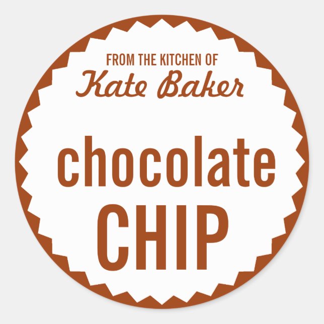 Modelo de Etiqueta de Venda de Assar do Cookie Exc (Frente)