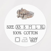 Modelo de Etiqueta de Vestuário Editável