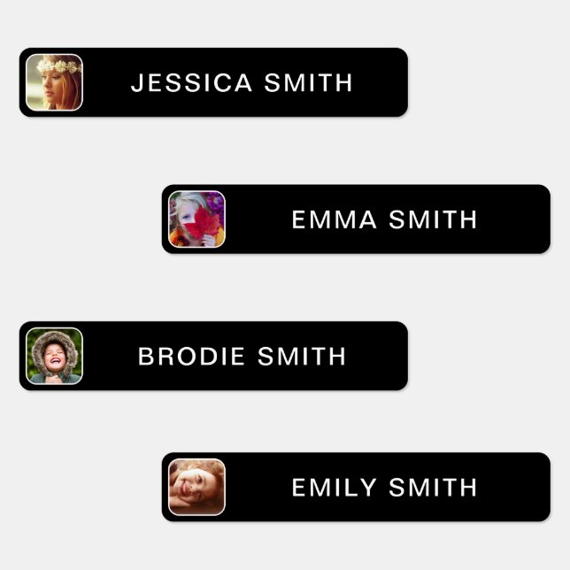 Modelo de Etiquetas do adesivo de Foto e Nome (Grupo)