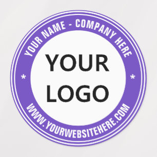 Modelo de Etiquetas Empresariais com Logotipo e Te