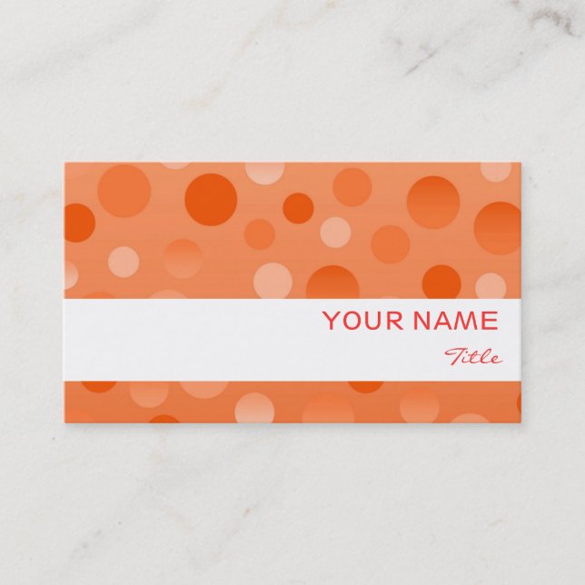 Modelo de faixa branca cartão de visita do Orange  (Frente)