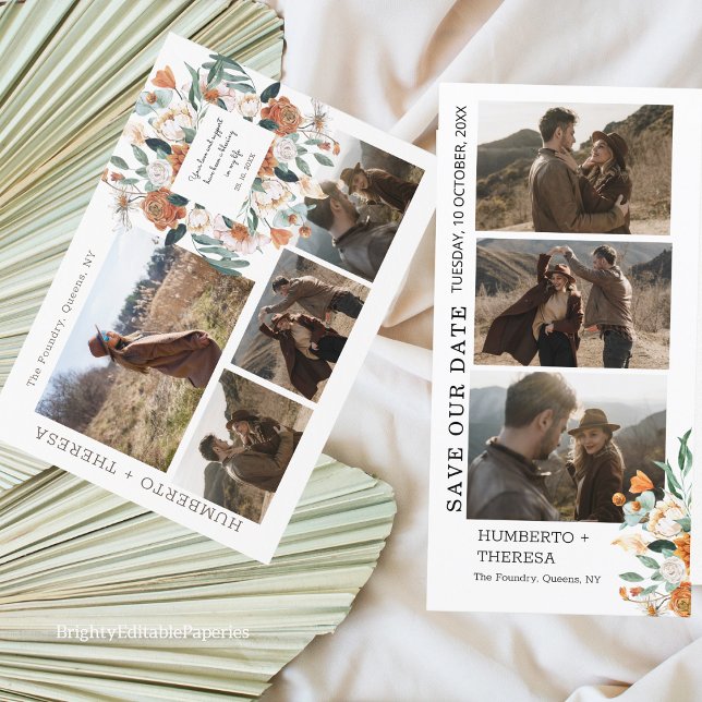 Modelo de Faixa de Cabine de Foto com Aquarela Cli (Save the date and join us for a day filled with love, laughter, and joy.)