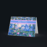 Modelo de Feliz Aniversário, Nenúfares<br><div class="desc">Feliz Aniversário - Nenúfares, 1919, bela pintura de Claude Monet. Este é um modelo, pronto para você personalizar ou deixar como está.</div>