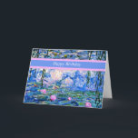 Modelo de Feliz Aniversário, Nenúfares<br><div class="desc">Feliz Aniversário - Nenúfares,  1919,  bela pintura de Claude Monet. Este é um modelo,  pronto para você personalizar ou deixar como está.</div>